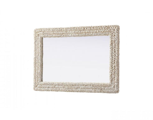 Elegant Lighting Marlowe Rectangle Cornhusk Mirror 24x36 Inch in Linen White Model: MR4A2436LN