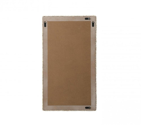 Elegant Lighting Marlowe Rectangle Cornhusk Mirror 24x42 Inch in Linen White Model: MR4A2442LN