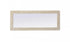 Elegant Lighting Marlowe Rectangle Cornhusk Mirror 24x60 Inch in Linen White Model: MR4A2460LN