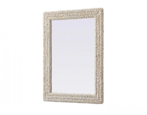 Elegant Lighting Marlowe Rectangle Cornhusk Mirror 27x36 Inch in Linen White Model: MR4A2736LN