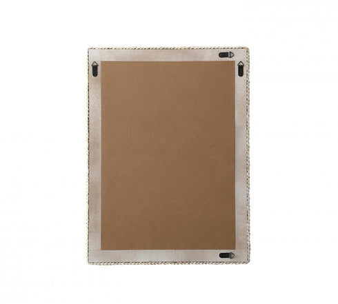 Elegant Lighting Marlowe Rectangle Cornhusk Mirror 27x36 Inch in Linen White Model: MR4A2736LN
