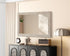 Elegant Lighting Marlowe Rectangle Cornhusk Mirror 35x55 Inch in Linen White Model: MR4A3555LN
