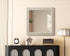 Elegant Lighting Marlowe Rectangle Cornhusk Mirror 36x36 Inch in Linen White Model: MR4A3636LN