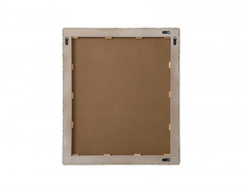 Elegant Lighting Marlowe Rectangle Cornhusk Mirror 36x42 Inch in Linen White Model: MR4A3642LN