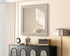 Elegant Lighting Marlowe Rectangle Cornhusk Mirror 40x40 Inch in Linen White Model: MR4A4040LN