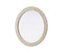 Elegant Lighting Marlowe Round Cornhusk Mirror 36x36 Inch in Linen White Model: MR4B36LN