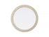 Elegant Lighting Marlowe Round Cornhusk Mirror 42x42 Inch in Linen White Model: MR4B42LN