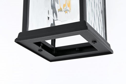 Elegant Lighting Mascher 7 inch Outdoor Pendant in Black Model: OD336H11BK