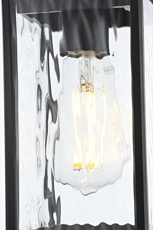 Elegant Lighting Mascher 7 inch Outdoor Pendant in Black Model: OD336H11BK