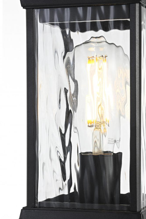 Elegant Lighting Mascher 7 inch Outdoor Pendant in Black Model: OD336P14BK