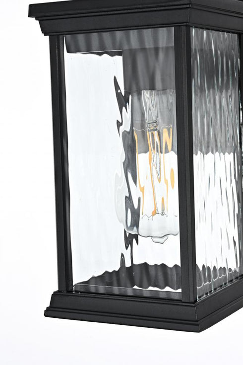Elegant Lighting Mascher 7 inch Outdoor Pendant in Black Model: OD336W11BK