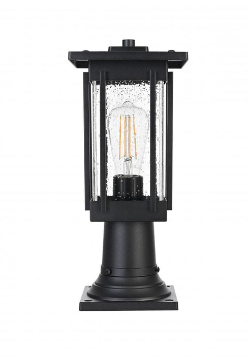 Elegant Lighting Melvale 7 inch Outdoor Pendant in Black Model: OD322P16BK