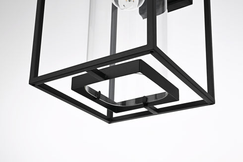 Elegant Lighting Memphis 1 Light Wall sconce W8.5 Inch E10.5 Inch H17 Inch L1 in Black (1Box) Model: OD310W17BK