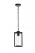Elegant Lighting Memphis 7 inch Outdoor Pendant in Black Model: OD310H13BK