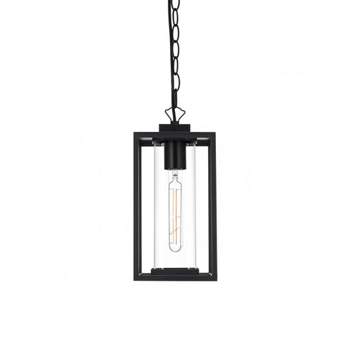 Elegant Lighting Memphis 7 inch Outdoor Pendant in Black Model: OD310H13BK