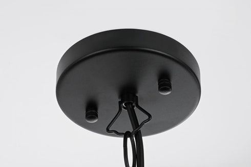 Elegant Lighting Memphis 7 inch Outdoor Pendant in Black Model: OD310H13BK