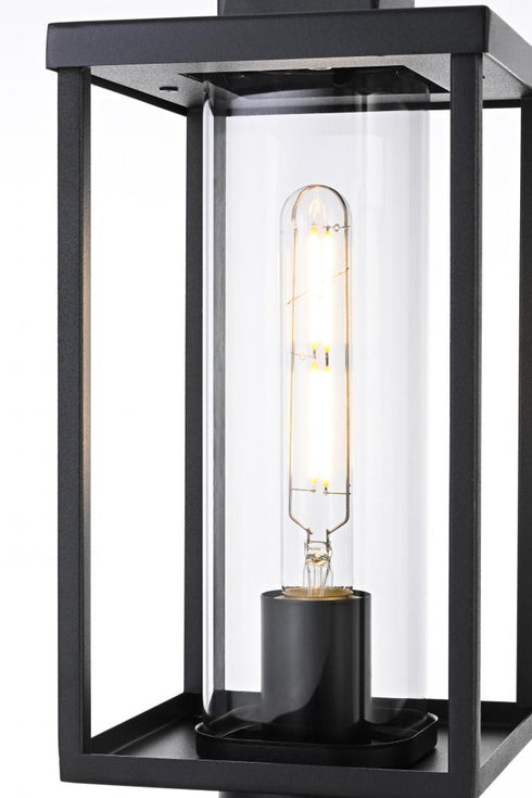 Elegant Lighting Memphis 7 inch Outdoor Pendant in Black Model: OD310P17BK