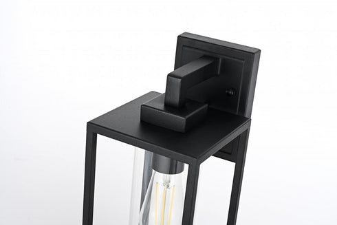 Elegant Lighting Memphis 7 inch Outdoor Pendant in Black Model: OD310W14BK