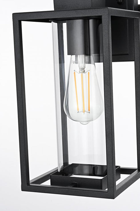 Elegant Lighting Memphis 7 inch Outdoor Pendant in Black Model: OD310W14BK