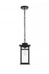 Elegant Lighting Mercer 7 inch Outdoor Pendant in Black Model: OD313H14BK