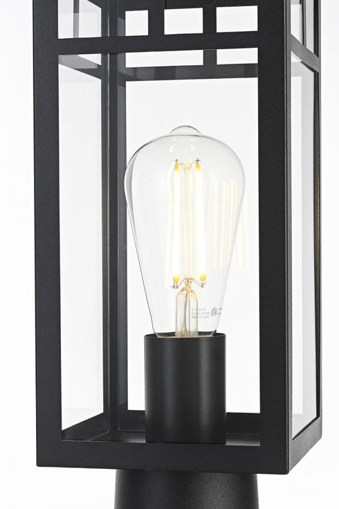 Elegant Lighting Mercer 7 inch Outdoor Pendant in Black Model: OD313P18BK
