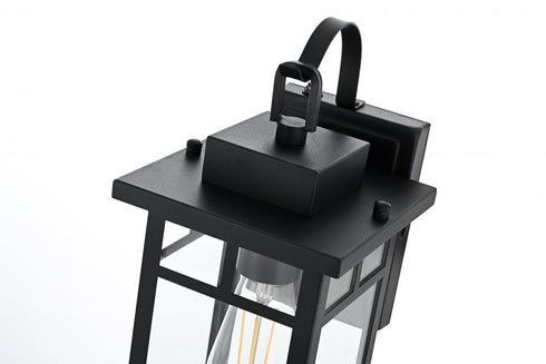 Elegant Lighting Mercer 7 inch Outdoor Pendant in Black Model: OD313W16BK