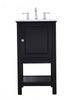 Elegant Lighting Metropolis 19 in. Single bathroom vanity set in Black Model: VF27019BK