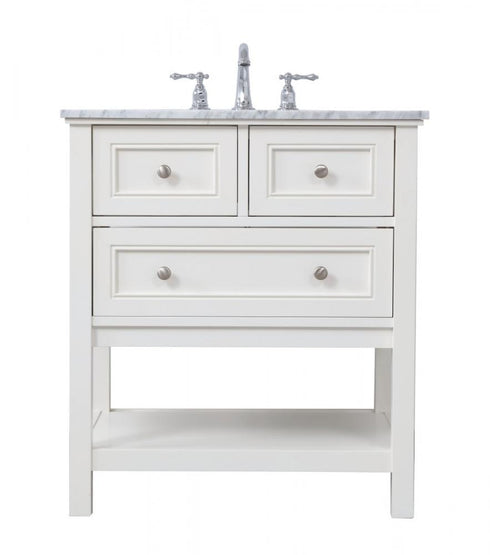 Elegant Lighting Metropolis 30 in. Single bathroom vanity set in Black Model: VF27030BK