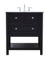Elegant Lighting Metropolis 30 in. Single bathroom vanity set in Black Model: VF27030BK