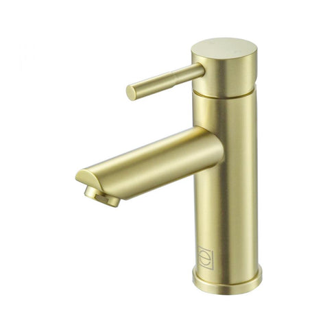 Elegant Lighting Mia Single Hole Single Handle Bathroom Faucet in Brushed Gold Model: FAV-1008BGD