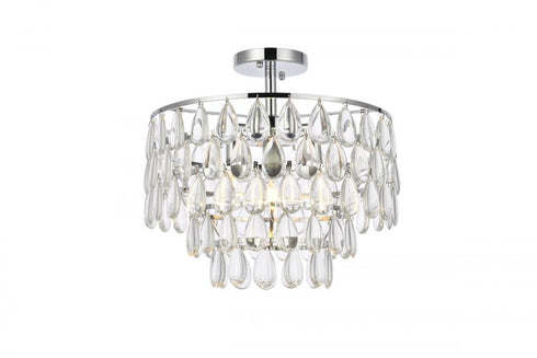 Elegant Lighting Mila 3 Light Flush Mount Model: 1103F16C
