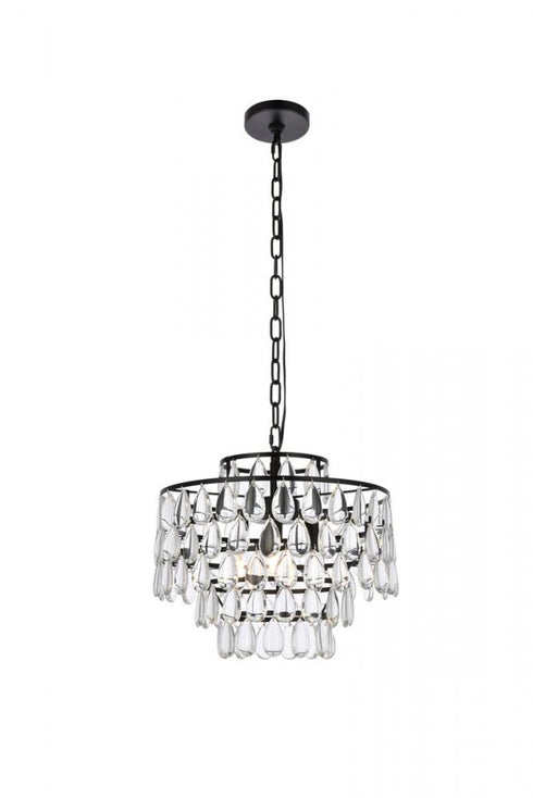 Elegant Lighting Mila 3 Light Pendant Model: 1102D16C
