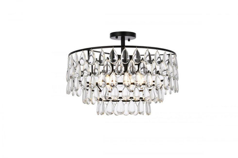 Elegant Lighting Mila 5 Light Flush Mount Model: 1103F20C