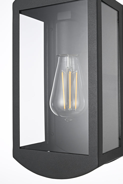 Elegant Lighting Miles 1 Light Wall Sconce W6.0 Inch E5.1 Inch H12.0 Inch in Black Model: OD410W12BK