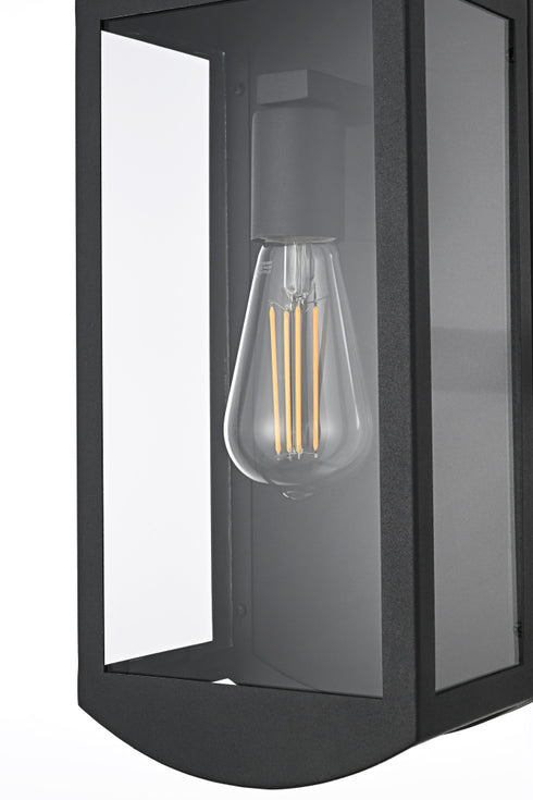 Elegant Lighting Miles 1 Light Wall Sconce W6.3 Inch E5.5 Inch H14.0 Inch in Black Model: OD410W14BK