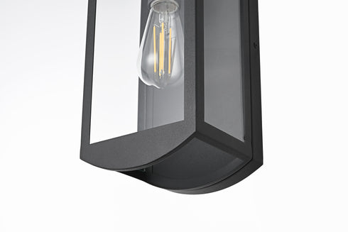 Elegant Lighting Miles 1 Light Wall Sconce W6.3 Inch E5.5 Inch H14.0 Inch in Black Model: OD410W14BK