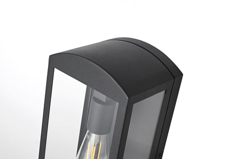 Elegant Lighting Miles 1 Light Wall Sconce W6.3 Inch E5.5 Inch H14.0 Inch in Black Model: OD410W14BK