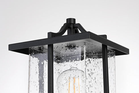 Elegant Lighting Miller 7 inch Outdoor Pendant in Black Model: OD312P16BK