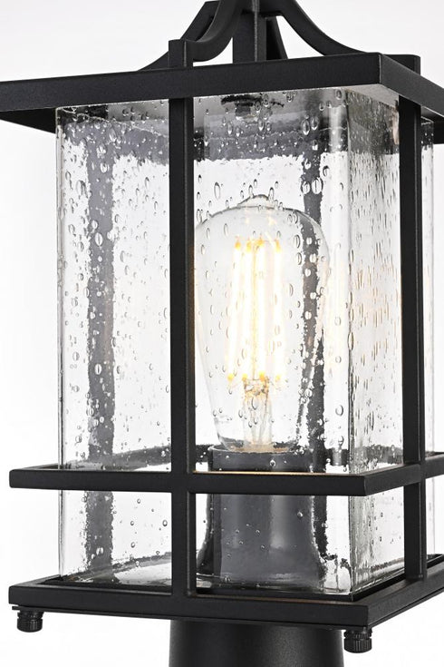 Elegant Lighting Miller 7 inch Outdoor Pendant in Black Model: OD312P16BK