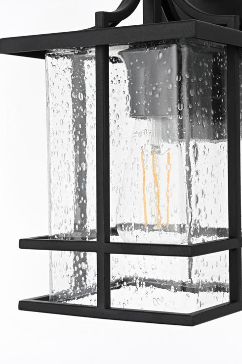 Elegant Lighting Miller 7 inch Outdoor Pendant in Black Model: OD312W12BK