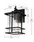 Elegant Lighting Miller 7 inch Outdoor Pendant in Black Model: OD312W12BK