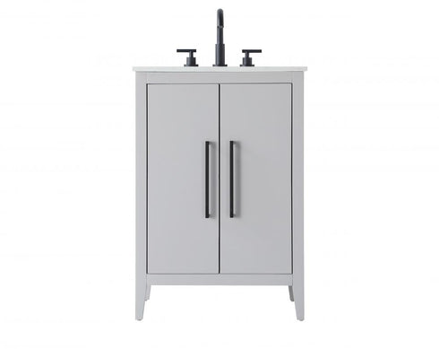 Elegant Lighting Millie 24 inch Single Bathroom Vanity in Grey Model: VF29324GR