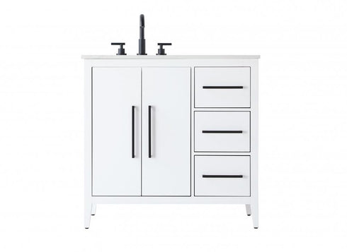 Elegant Lighting Millie 36 inch Single Bathroom Vanity in Grey Model: VF29336GR