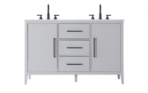 Elegant Lighting Millie 54 inch Double Bathroom Vanity in Grey Model: VF29354DGR