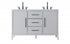 Elegant Lighting Millie 54 inch Double Bathroom Vanity in Grey Model: VF29354DGR