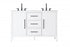 Elegant Lighting Millie 54 inch Double Bathroom Vanity in Grey Model: VF29354DGR