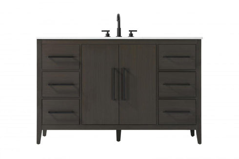 Elegant Lighting Millie 54 inch Single Bathroom Vanity in Grey Model: VF29354GR