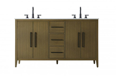 Elegant Lighting Millie 60 inch Double Bathroom Vanity in Grey Model: VF29360DGR