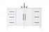 Elegant Lighting Millie 60 inch Single Bathroom Vanity in Grey Model: VF29360GR