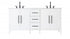 Elegant Lighting Millie 72 inch Double Bathroom Vanity in Grey Model: VF29372DGR